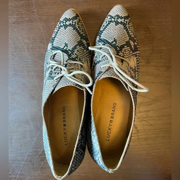 Lucky Brand Shoes - Lucky brand leather snakeskin loafers. Size 9.5. NWOT.